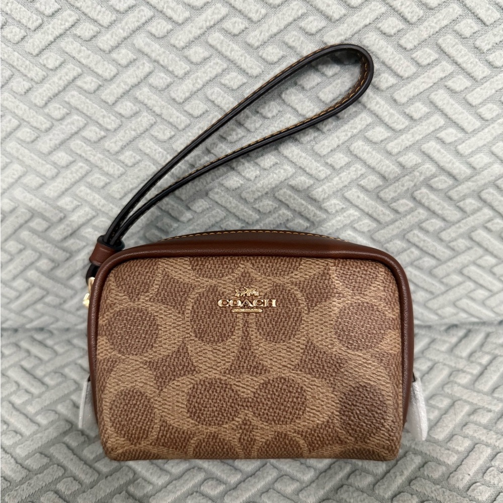 Coach Pouch Wristlet in Signature Canvas